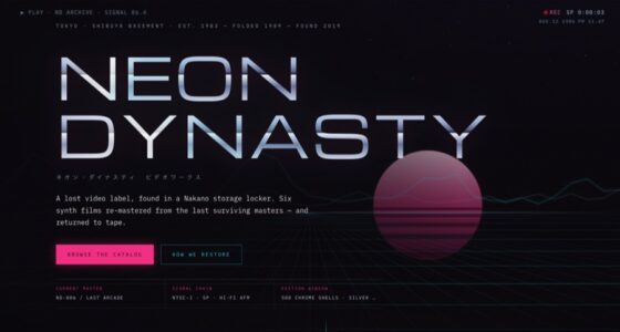 NEON DYNASTY — Tokyo 1986 Video Label (FABLE/175)